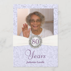 Formal 80th Birthday Invitations | Zazzle CA