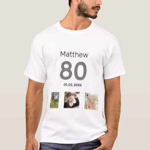 80th birthday photo men party T-Shirt