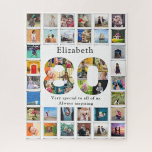 80th Birthday Photo Template Jigsaw Puzzle