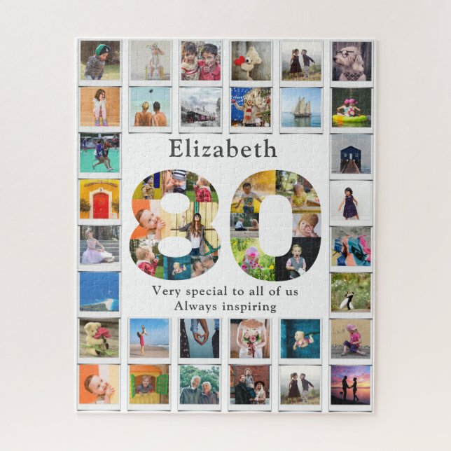 80th Birthday Photo Template Jigsaw Puzzle (Vertical)