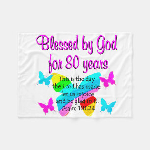 80TH BIRTHDAY PRAYER FLEECE BLANKET
