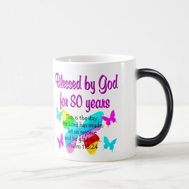 80TH BIRTHDAY PRAYER MAGIC MUG (Right)
