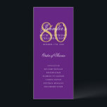 80th Birthday Program Gold Purple Thank You<br><div class="desc">Elegant "Birthday Party Program" design featuring a formal typography script & custom text.</div>