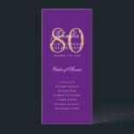 80th Birthday Program Gold Purple Thank You<br><div class="desc">Elegant "Birthday Party Program" design featuring a formal typography script & custom text.</div>