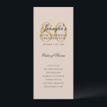 80th Birthday Program Gold Thank You Champagne<br><div class="desc">Elegant "Birthday Party Program" design featuring a formal typography script & custom text.</div>
