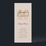 80th Birthday Program Gold Thank You Champagne<br><div class="desc">Elegant "Birthday Party Program" design featuring a formal typography script & custom text.</div>