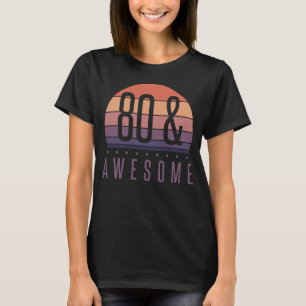 80th Birthday Retro Sunset T-Shirt