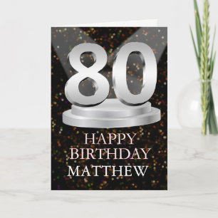 80th Birthday Spotlights Ajouter une carte de nom
