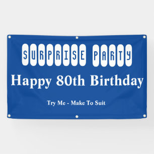 80th Birthday Surprise Party Banner