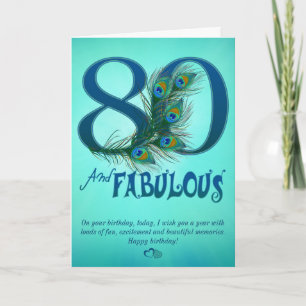 80th Birthday template Cards