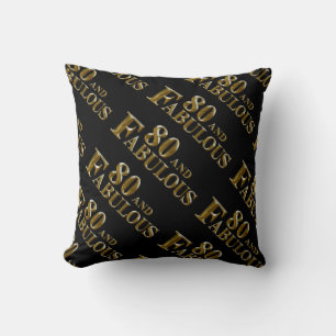 80th Birthday  Throw Pillow