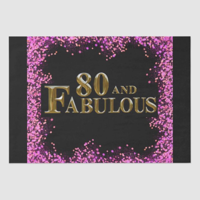 80th Birthday  Tissue Paper (Front)