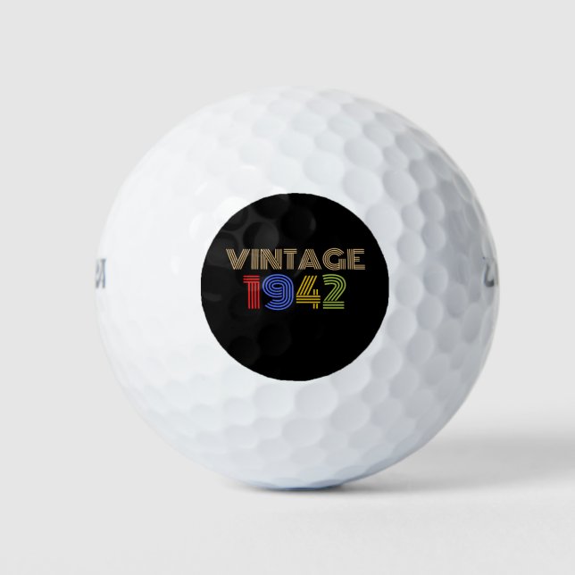 80th Birthday Vintage 1942 Golf Balls (Front)