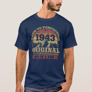 80th Birthday Woman Man Vintage 1943 80 Years vint T-Shirt