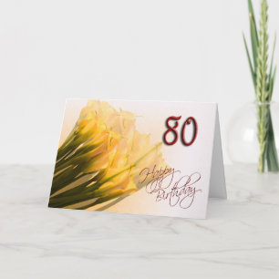 80th Happy Birthday Card
