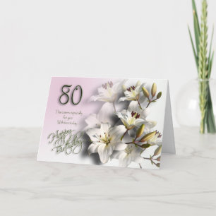 80th Happy Birthday Card
