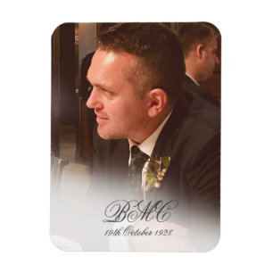 80th Male Birthday Simple Elegant Photo Magnet