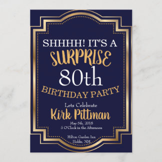 80th Surprise Party Invitation