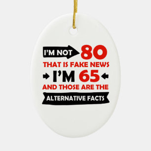 80th year old birthday gifts ceramic ornament
