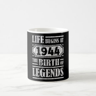 81 Year Old 1944 Birth Of Legend 81st Birthday Coffee Mug
