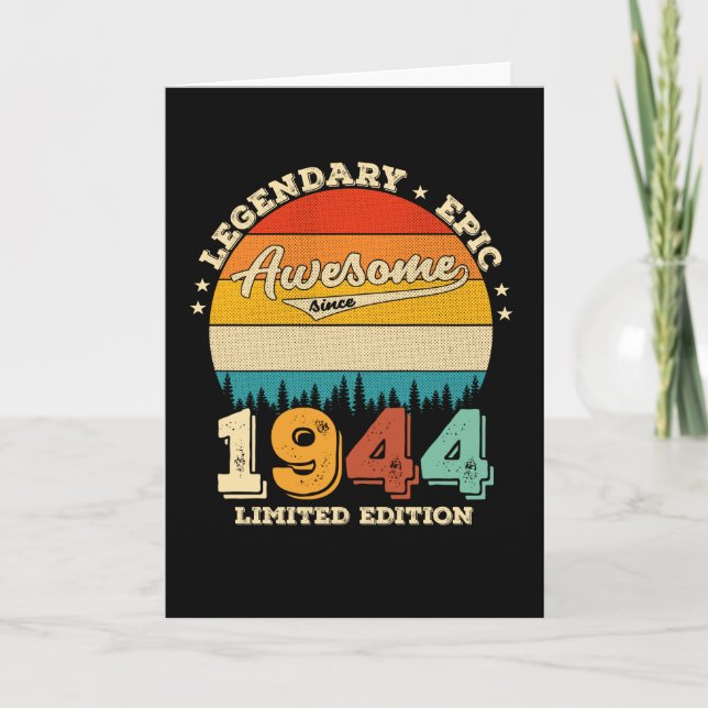 81 Year Old Bday 1944 Awesome 81st Birthday Gift Card (Front)