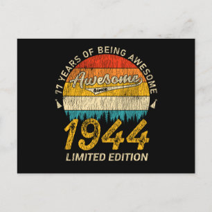 81 Year Old Bday 1944 Awesome 81st Birthday Gift Postcard