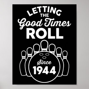 81 Year Old Bowler 81st Birthday Bowling Poster