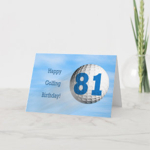 81st birthday golfing card