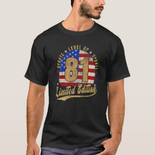 81st Birthday Level Up Vintage Retro U S A T-Shirt