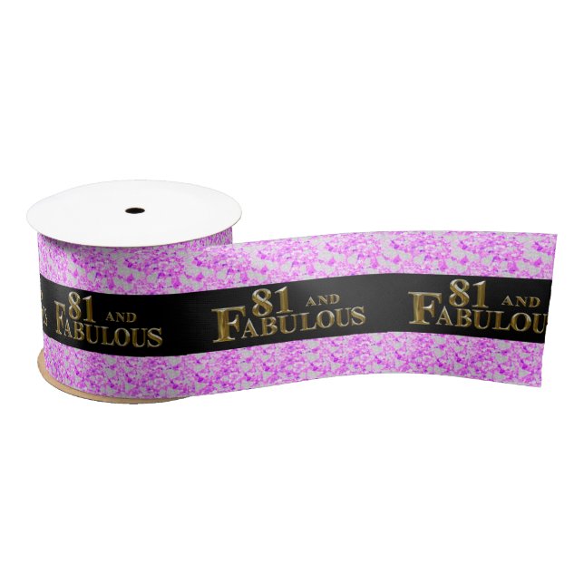 81st Birthday  Satin Ribbon (Spool)