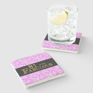 81st Birthday Stone Coaster