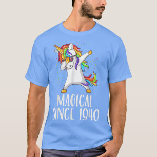81st birthday, unicorn dab, Magical since 1940  T-Shirt