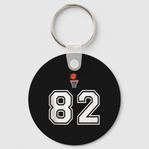 82 Number Basketball Style Vintage White Tank Top  Keychain