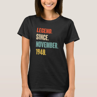 82 Year Old 82nd Birthday  Legend Since November 1 T-Shirt