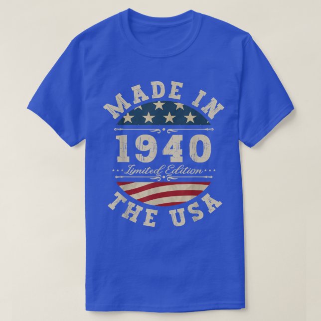 82 years old Bday Limited Edition 1940 USA 82th Bi T-Shirt (Design Front)