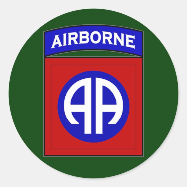 82d Airborne Division SSI Classic Round Sticker (Front)