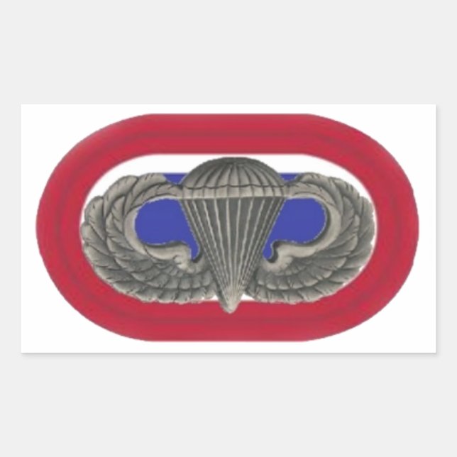 82E AIRBORNE JUMP WINGS/OVAL STICKERS (Devant)