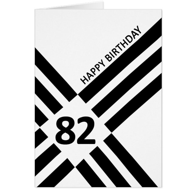 82e Diagonal Noir Line Design Anniversaire (Devant)