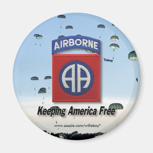 82e frigo de l'armée aéroportée Magnet vétérinaire (Devant)