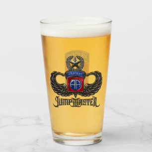 82e Jumpmaster aéroporté Verre à pinte de 16 oz