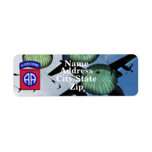 82nd ABN Airborne Division address label