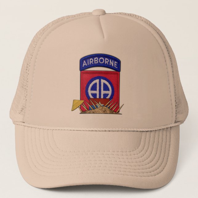 82nd ABN Airborne Division Vietnam War Vets Patch Trucker Hat (Front)