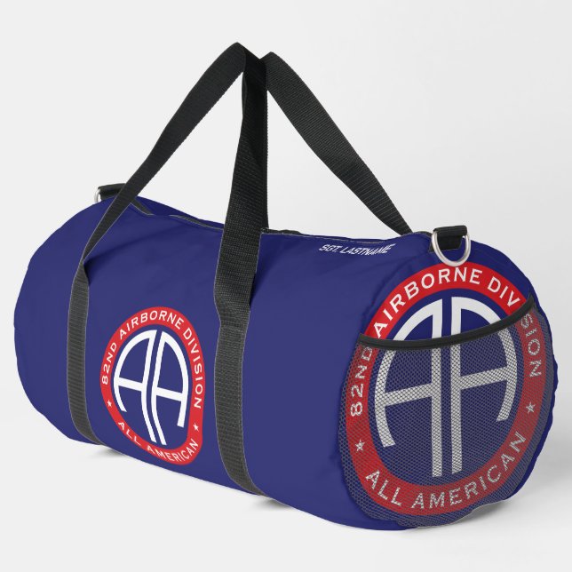 82nd Airborne "All American" Division Personalized Duffle Bag (Right Corner)
