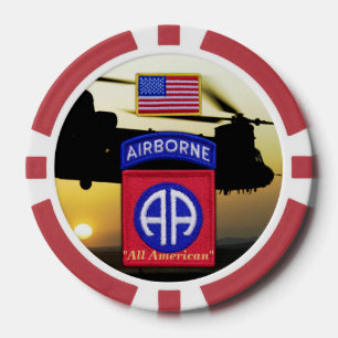 82nd airborne all american fort bragg poker chips