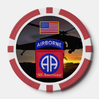82nd airborne all american fort bragg poker chips