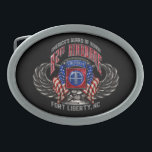82nd Airborne Belt Buckle<br><div class="desc">Show military pride and patriotism with this remarkably distinctive, highly detailed rendition of the iconic insignia of the 82nd Airborne Division. Available only on Zazzle!</div>