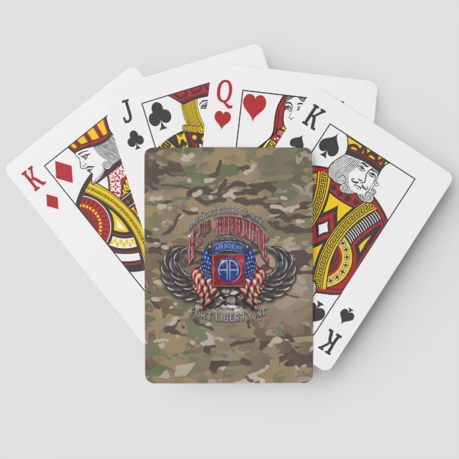 82nd Airborne Camo Playing Cards (Back)