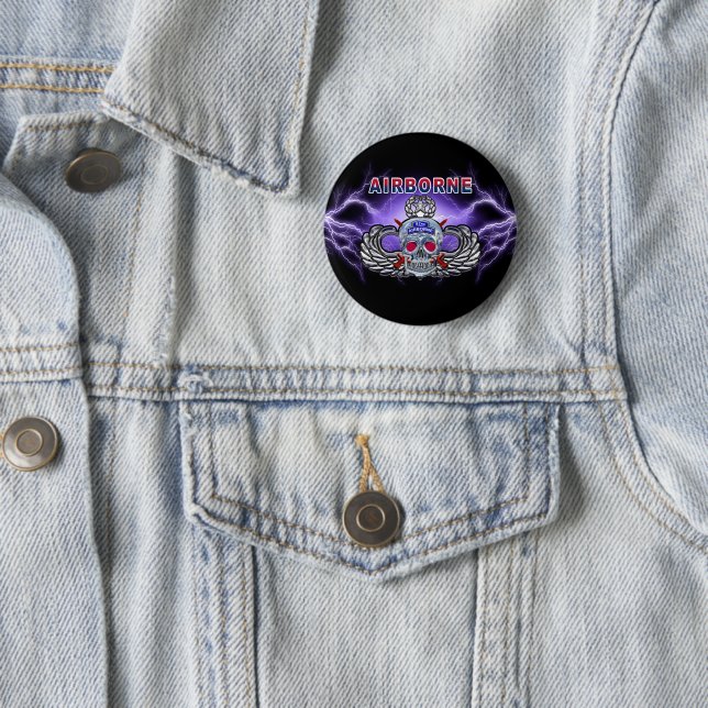 82nd Airborne Division 2 Inch Round Button (In Situ)