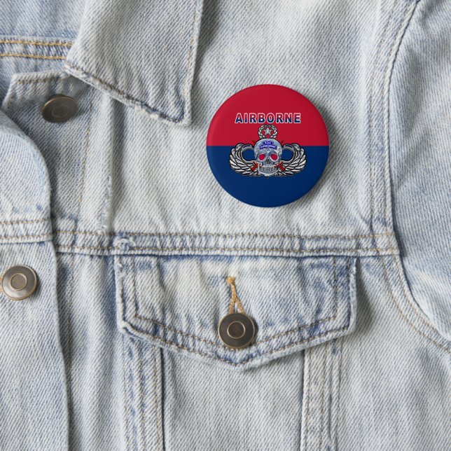 82nd Airborne Division 2 Inch Round Button (In Situ)