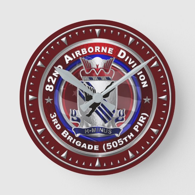 82nd Airborne Division  505th PIR   Round Clock (Front)